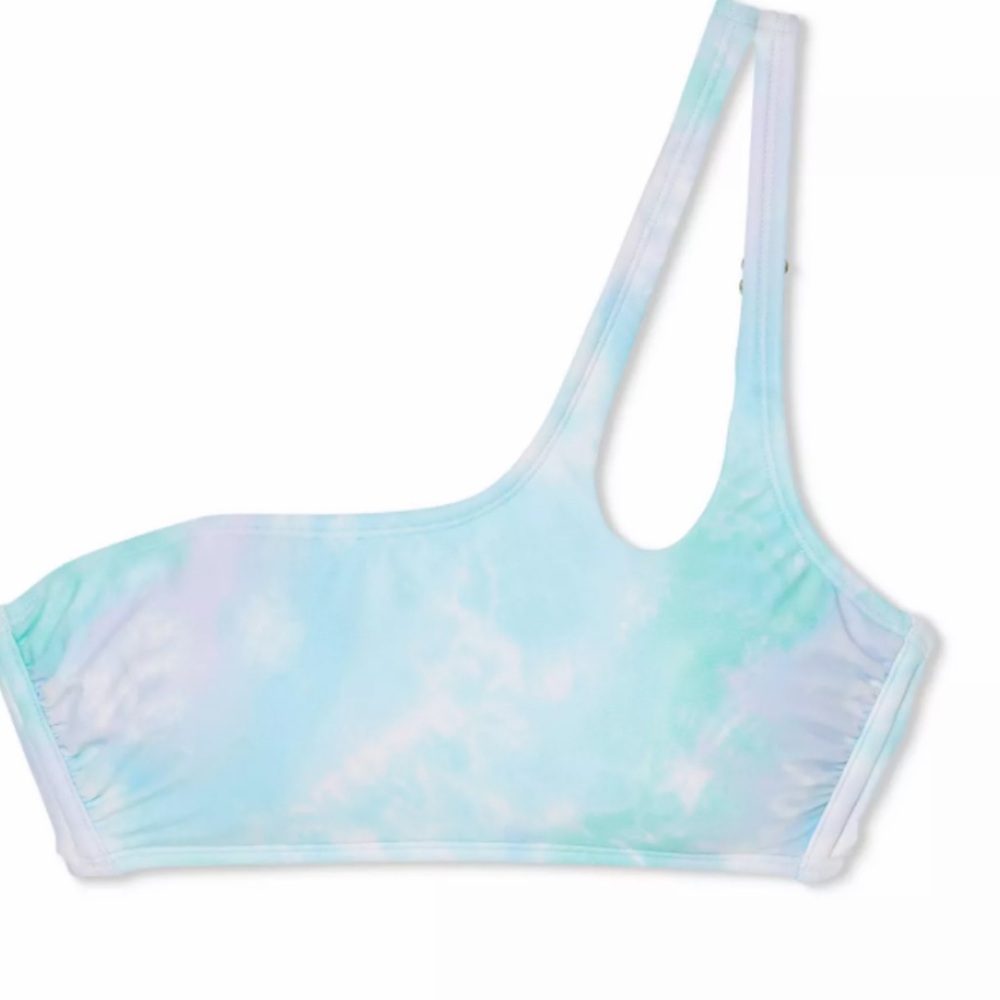Xilaration Blue Tie Die Bikini Top Large NWT